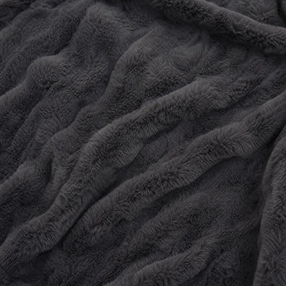 In-Stock Solid Color Varying Weights for Bedroom Bedspread Long-Pile Flannel Fabric - Image 2