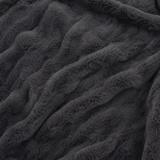 In-Stock Solid Color Varying Weights for Bedroom Bedspread Long-Pile Flannel Fabric - Image 2