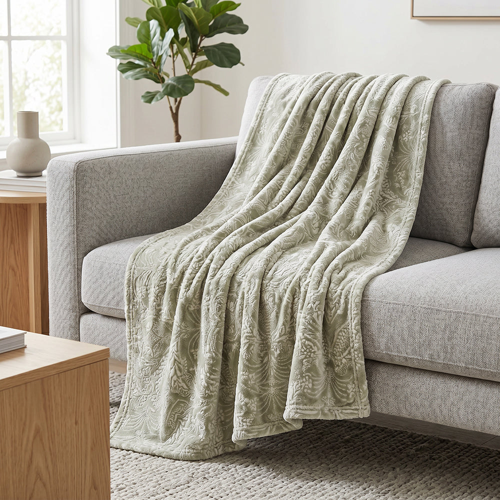 Coral Fleece Blanket Throw Thick Plush Warm Fabric - Image 3