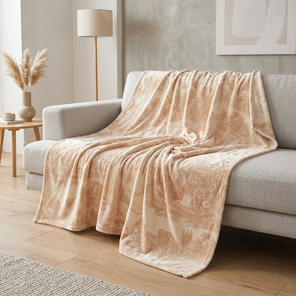 Rabbit Fur Look Embossed Sofa Cover Luxury Decorative Soft Fabric - Image 2