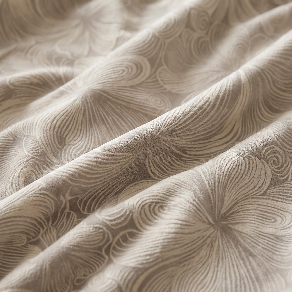 Rabbit Fur Look Embossed Sofa Cover Luxury Decorative Soft Fabric - Image 3
