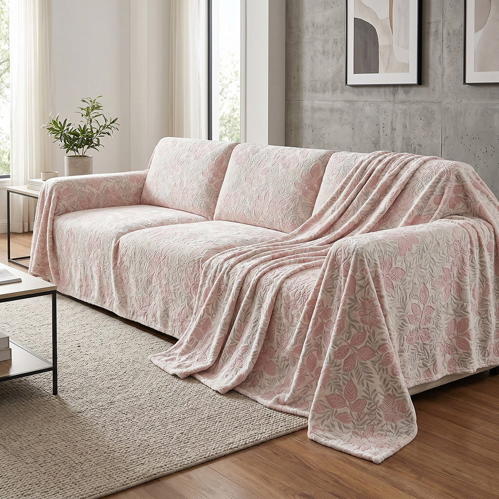 Printed Flannel Home Textile Sofa Throw Soft Smooth Warm Fabric - Image 1