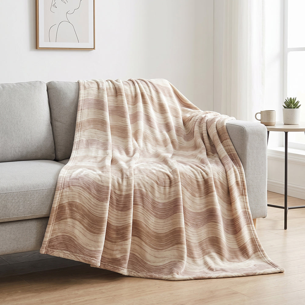 Printed Flannel Home Textile Sofa Throw Soft Smooth Warm Fabric - Image 3