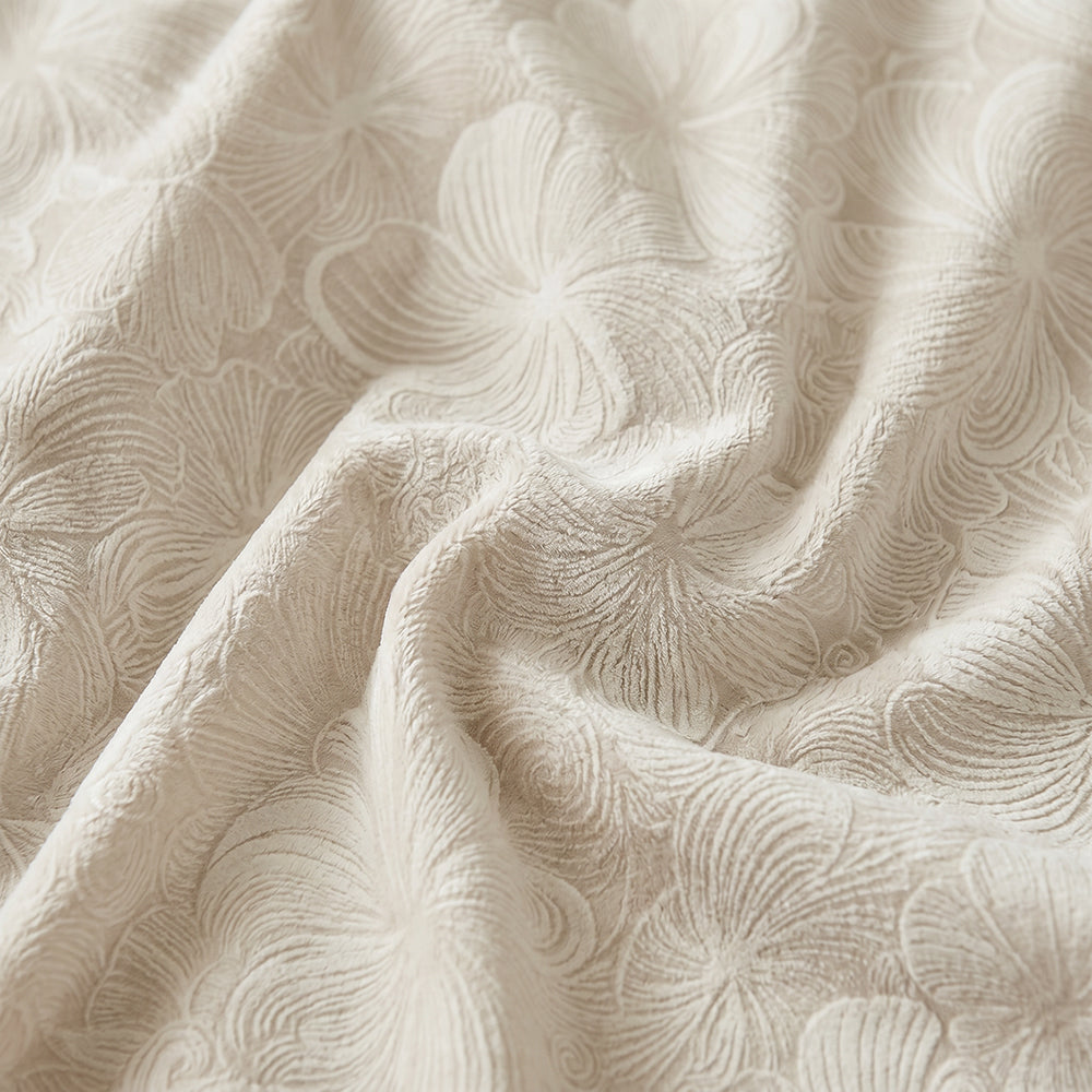 Embossed Coral Fleece Bedding Blanket Warm Cozy Plush Fabric - Image 3
