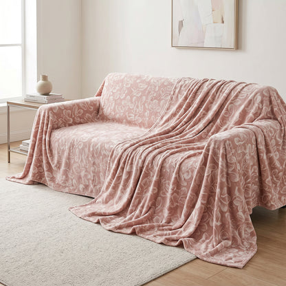 Embossed Coral Fleece Bedding Blanket Warm Cozy Plush Fabric - Image 4