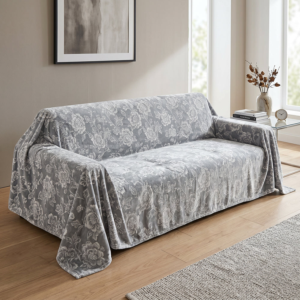 Custom Wide Width Flannel Sofa Cover Bedding Warm Durable Fabric - Image 4