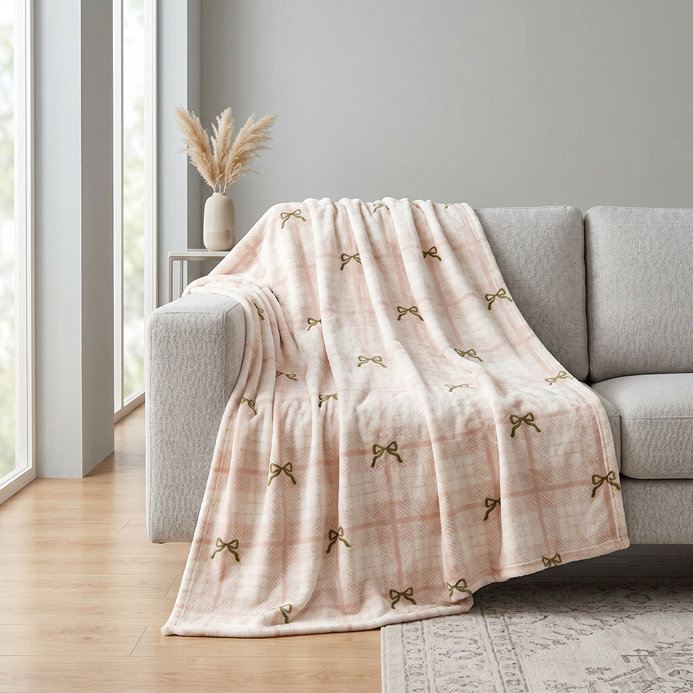 Printed Rabbit Fur Look Fleece Bedding Decorative Fluffy Smooth Fabric - Image 3