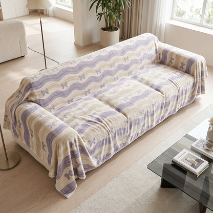 High Density Flannel Sofa Throw Cover Dense Soft Warm Fabric - Image 1