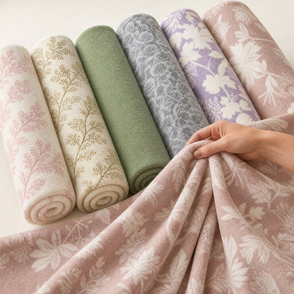 Custom Weight Embossed Fleece Home Textile Premium Textured Fabric - Image 1