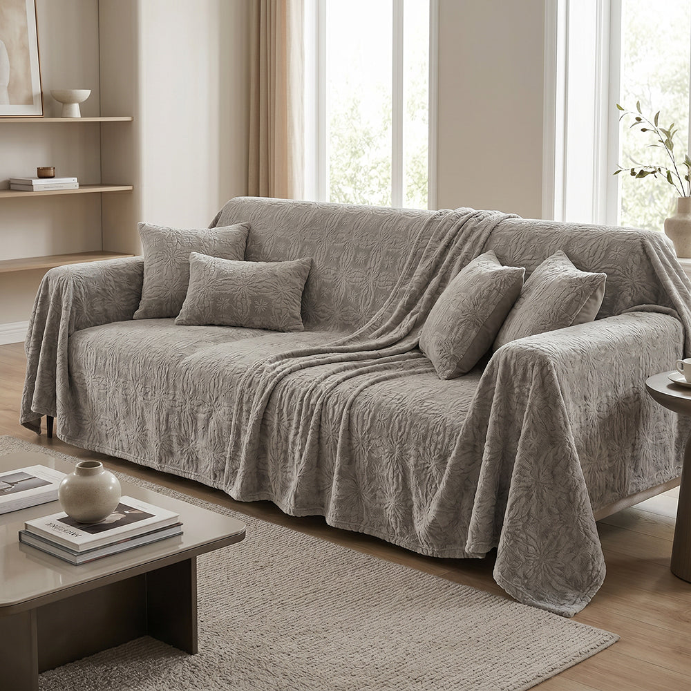 Burnout Rabbit Fur Fleece Bedding Set Luxurious Fluffy Fabric - Image 3