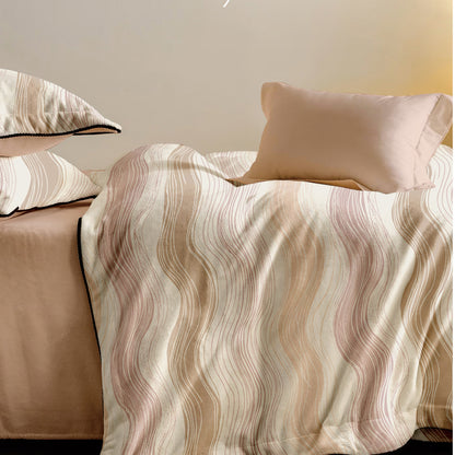 Burnout Rabbit Fur Fleece Bedding Set Luxurious Fluffy Fabric - Image 4