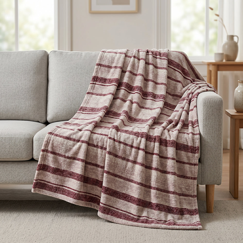 Embossed Flannel Home Decor Velvety Elegant Warm Fabric - Image 2
