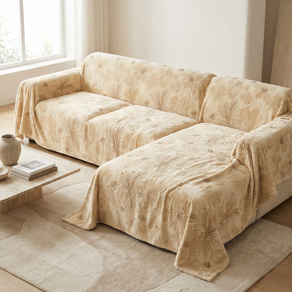 Printed Burnout Fleece Bedding Blanket Decorative Soft Fabric - Image 4