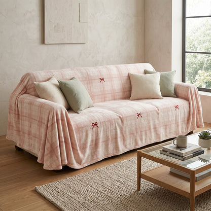 Burnout Fleece Sofa Cover Home Textile Elegant Textured Fabric - Image 1