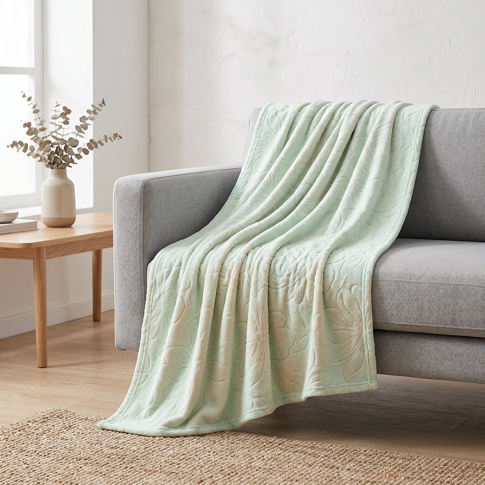 Burnout Fleece Sofa Cover Home Textile Elegant Textured Fabric - Image 2