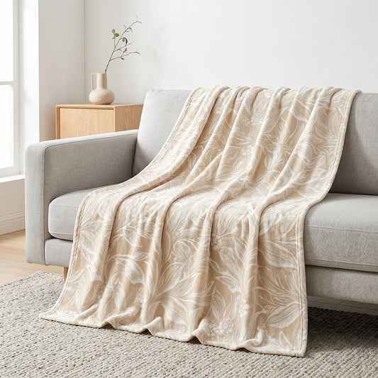 Embossed Coral Fleece Sofa Slipcover Cover Plush Elegant Fabric - Image 1