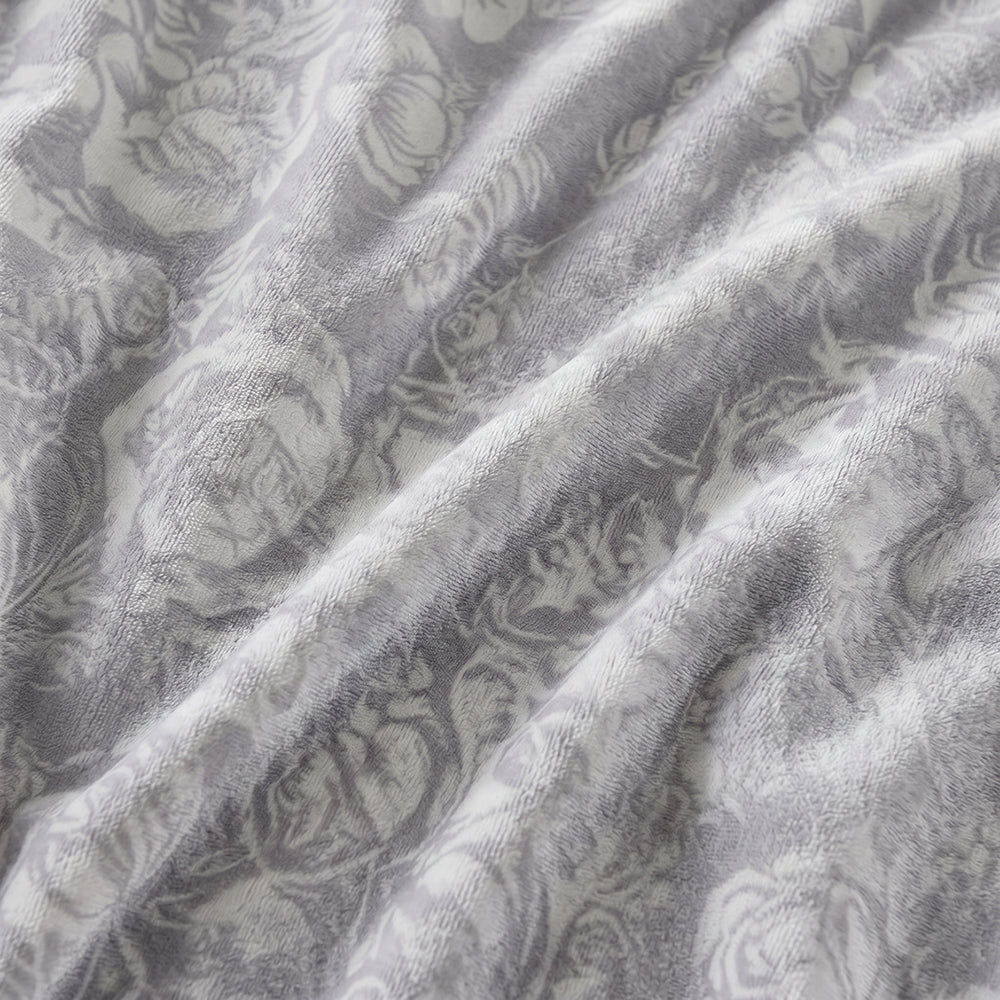 Coral Fleece Rabbit Fur Look Sofa Throw Fluffy Cozy Fabric - Image 2