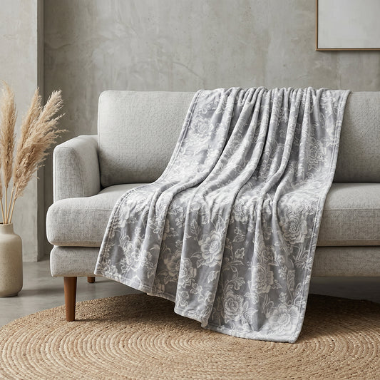Embossed Fleece Sofa Cover Cushion Decorative Textured Fabric - Image 2
