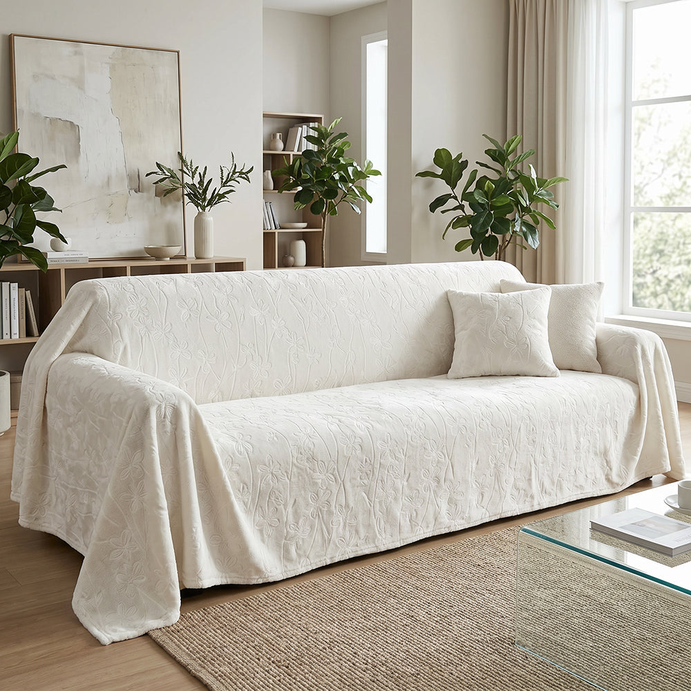 Heavyweight Rabbit Fur Look Bedding Throw Thick Luxurious Fabric - Image 3