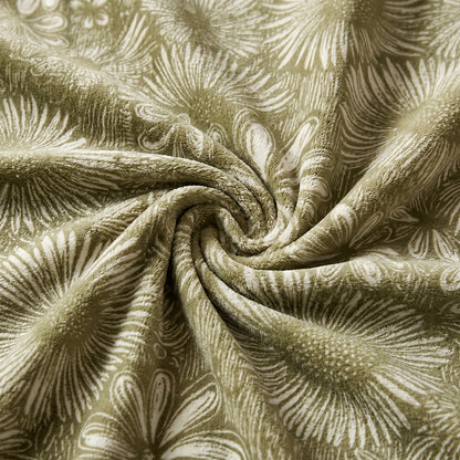 Hot Stamped Coral Fleece Bedding Set Elegant Cozy Fabric - Image 1
