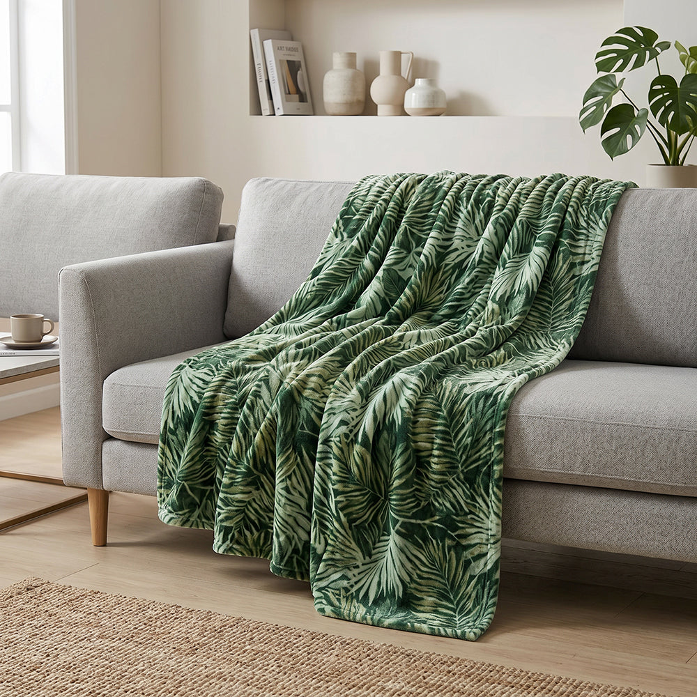 Rabbit Fur Fleece Sofa Blanket Throw Fluffy Thick Fabric - Image 1