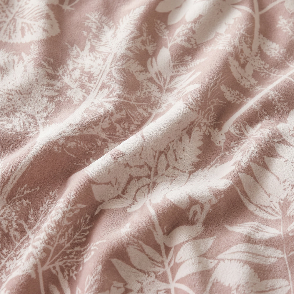 Printed Burnout Rabbit Fur Look Fleece Stylish Fluffy Fabric - Image 1