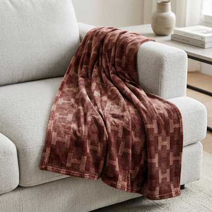 High Density Embossed Fleece Blanket Sofa Throw Thick Soft Fabric - Image 3