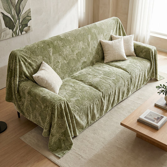 Coral Fleece Throw Blanket Sofa Cover Plush Cozy Fabric - Image 1
