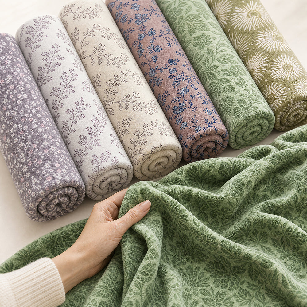Rabbit Fur Look Embossed Home Decor Luxurious Textured Fabric - Image 1