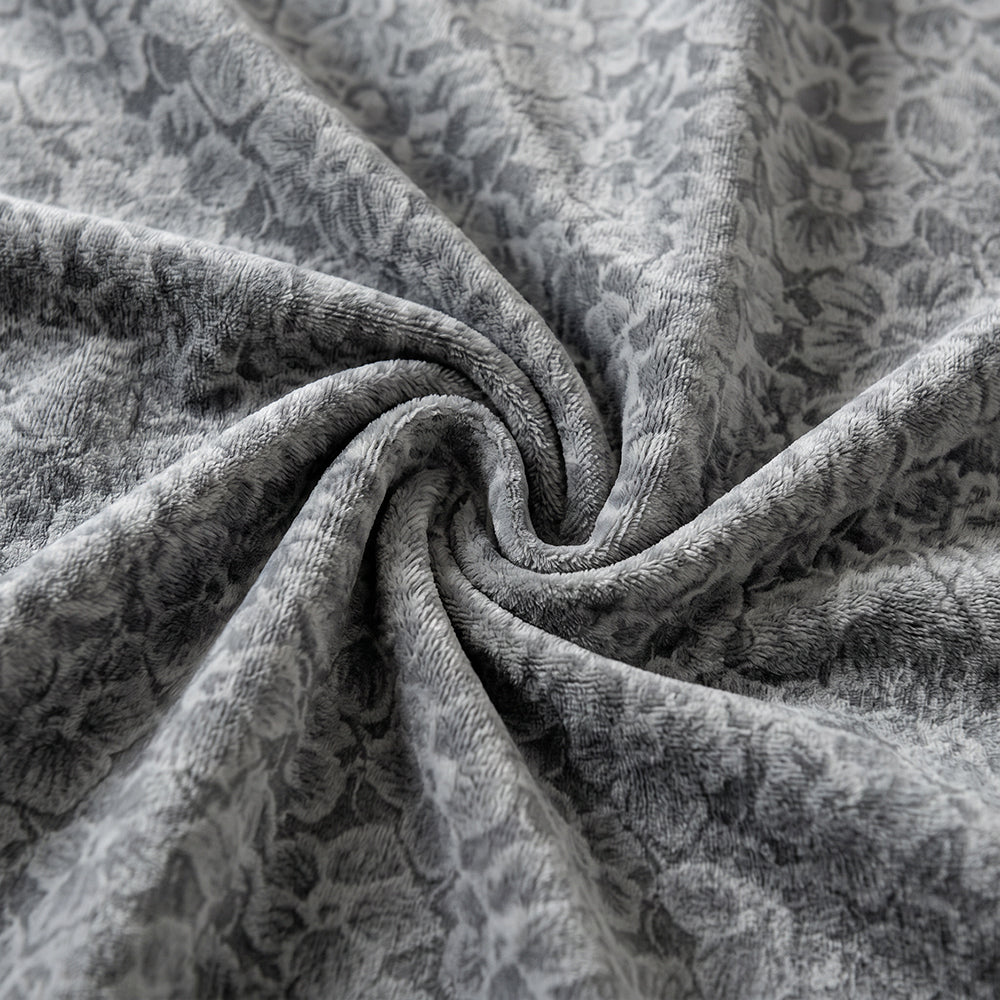 Wide Width Custom Coral Fleece Sofa Cover Plush Durable Fabric - Image 1