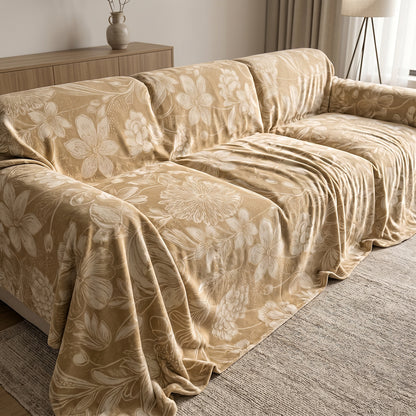 Wide Width Custom Coral Fleece Sofa Cover Plush Durable Fabric - Image 3