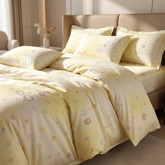 Custom Printed Smooth Breathable Polyester Lyocell Duvet Cover Fabric - Image 2