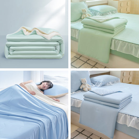 Ice Silk Touch Smooth Cooling Comfortable Nylon Spandex Duvet Cover Fabric - Image 1