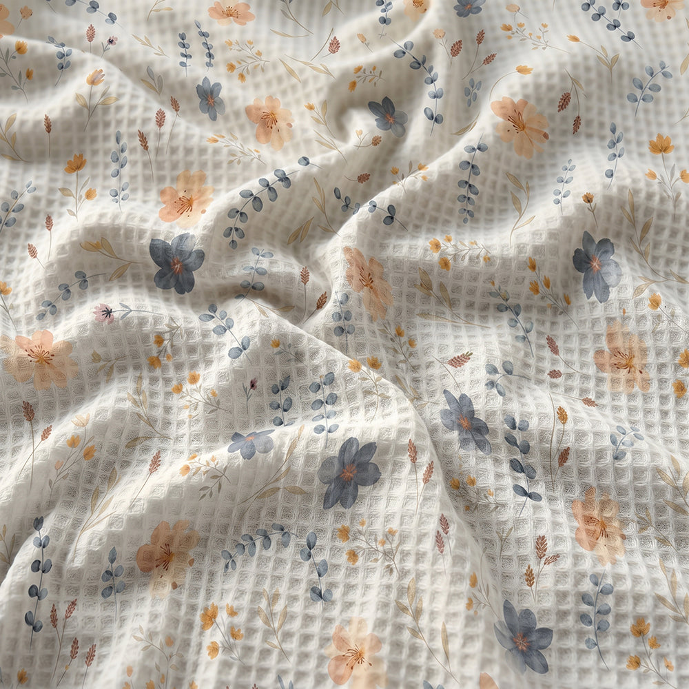 Premium Soft Breathable Skin Friendly Cotton Waffle Bedding Fabric - Image 1