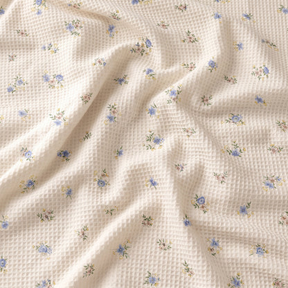 Natural Comfortable Moisture Absorbing Cotton Waffle Sheet Fabric - Image 3