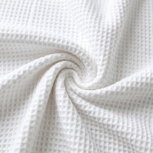 Soft Fluffy Textured Cotton Waffle Duvet Cover Fabric - Image 1