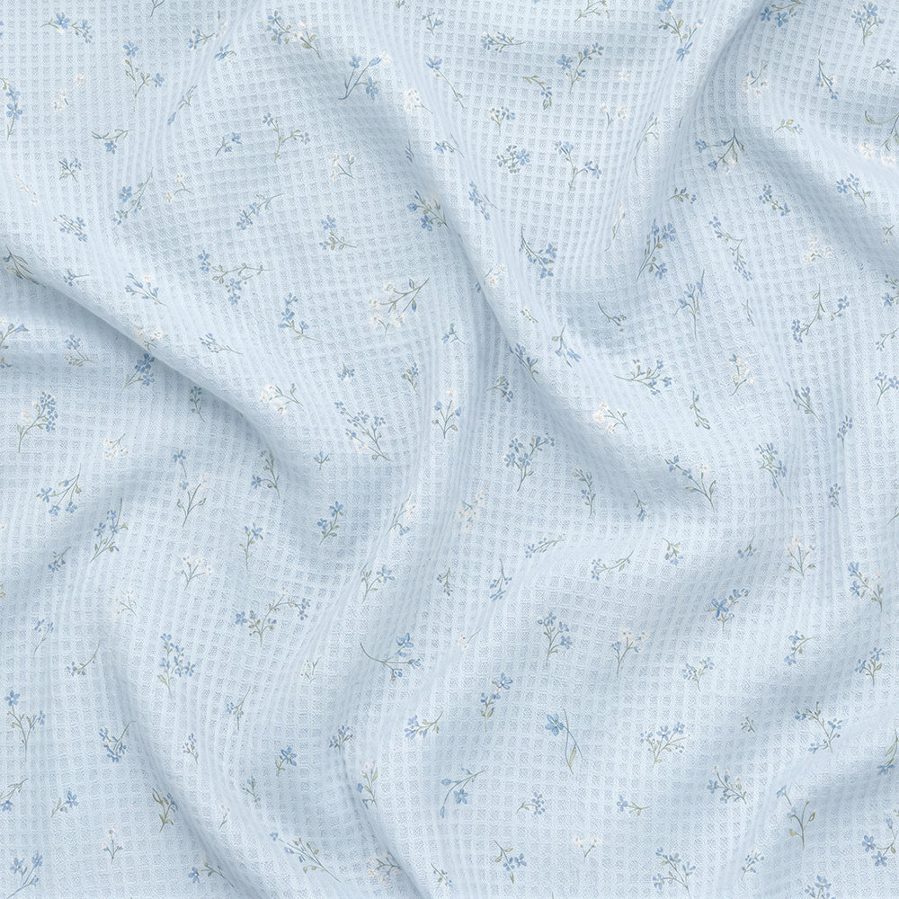 Soft Fluffy Textured Cotton Waffle Duvet Cover Fabric - Image 3
