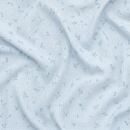 Soft Fluffy Textured Cotton Waffle Duvet Cover Fabric - Image 3