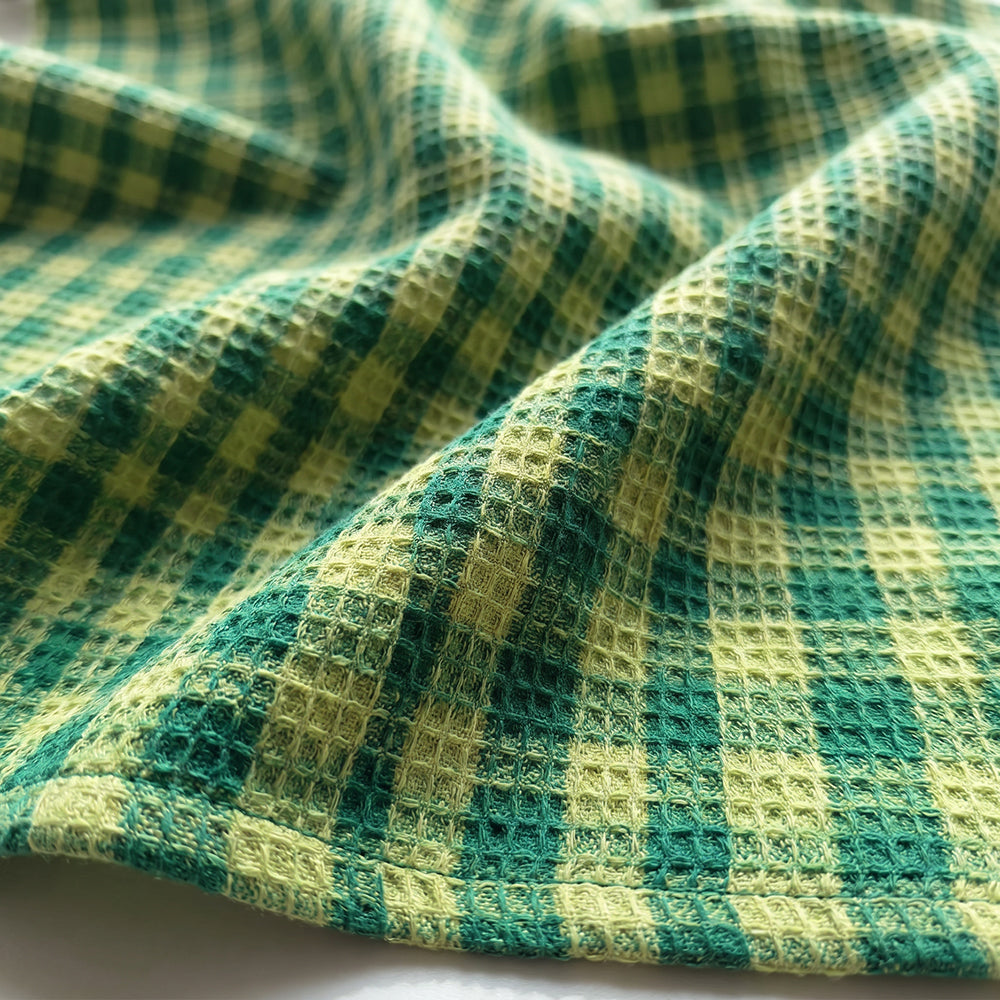 Dyeable Printable Soft Breathable Cotton Waffle Home Textile Fabric - Image 2