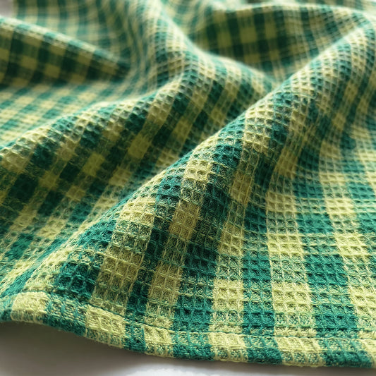 Dyeable Printable Soft Breathable Cotton Waffle Home Textile Fabric - Image 2
