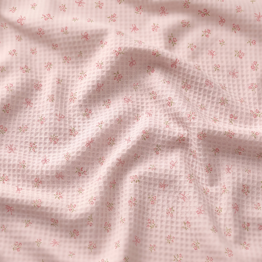 Soft Moisture Absorbing Natural Textured Cotton Waffle Blanket Fabric - Image 4