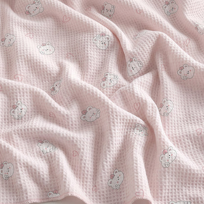 Lightweight Breathable Skin Friendly Cotton Waffle Throw Fabric - Image 3