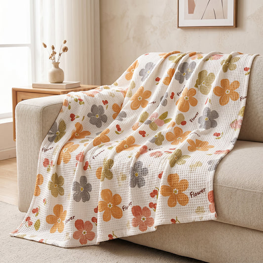 Dense Soft Durable Easy Care Cotton Waffle Bedding Fabric - Image 1
