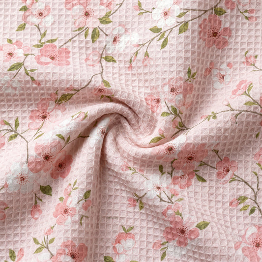 Dense Soft Durable Easy Care Cotton Waffle Bedding Fabric - Image 2