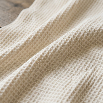 Dense Soft Durable Easy Care Cotton Waffle Bedding Fabric - Image 3