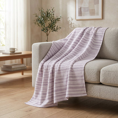 Custom Color Pattern Cotton Waffle Bedding Set Fabric - Image 4