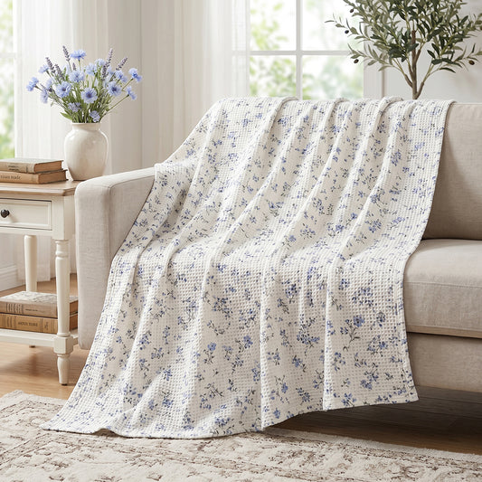 Natural Breathable Soft Durable Cotton Waffle Home Bedding Fabric - Image 1