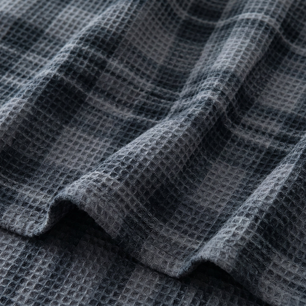 Natural Breathable Soft Durable Cotton Waffle Home Bedding Fabric - Image 2
