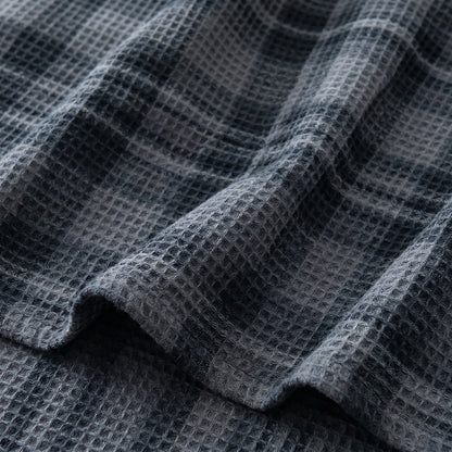 Natural Breathable Soft Durable Cotton Waffle Home Bedding Fabric - Image 2