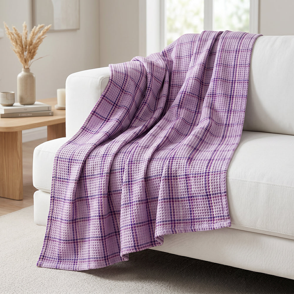 Natural Moisture Absorbing Breathable Durable Cotton Waffle Sheet Fabric - Image 4